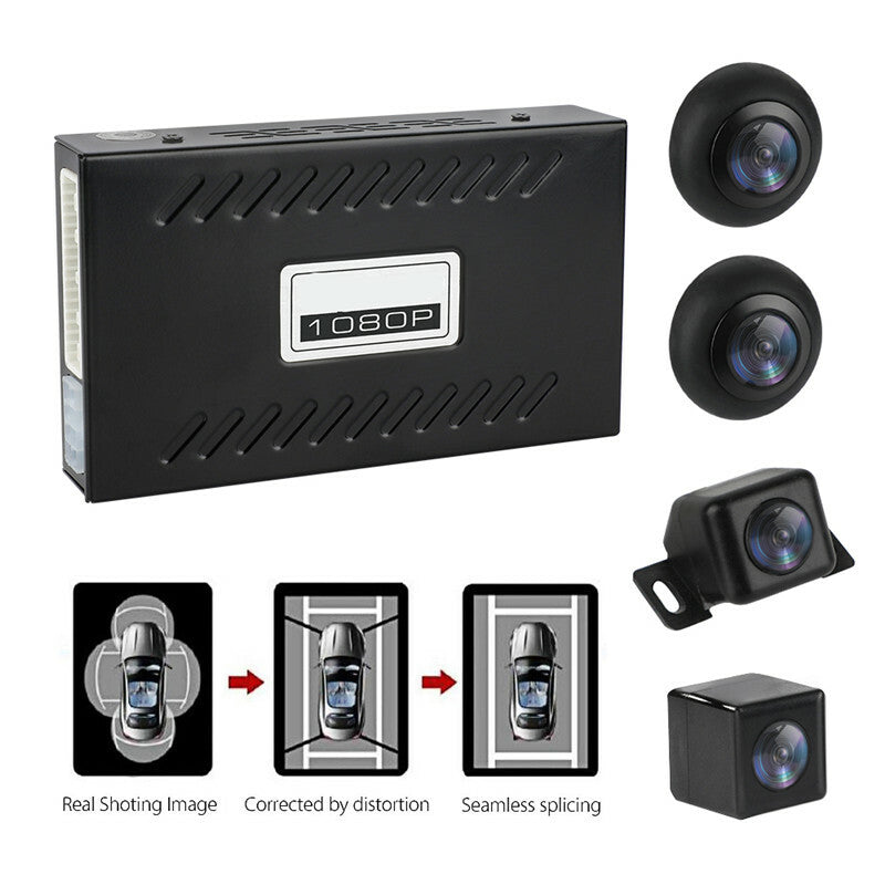 3D Car Surround Bird View Panoramic System Seamless Reversing Driving 4 Camera