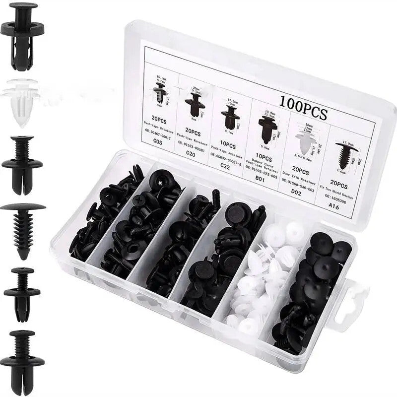 Car Body Push Retainer Pin Rivet Bumper Door Trim Panel Fastener Clip Mixed Kit