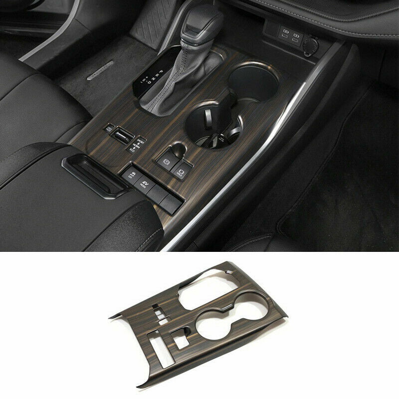 Wood Grain Gear Box Shift Cup Holder Panel Trim for Toyota Highlander 2020-2023