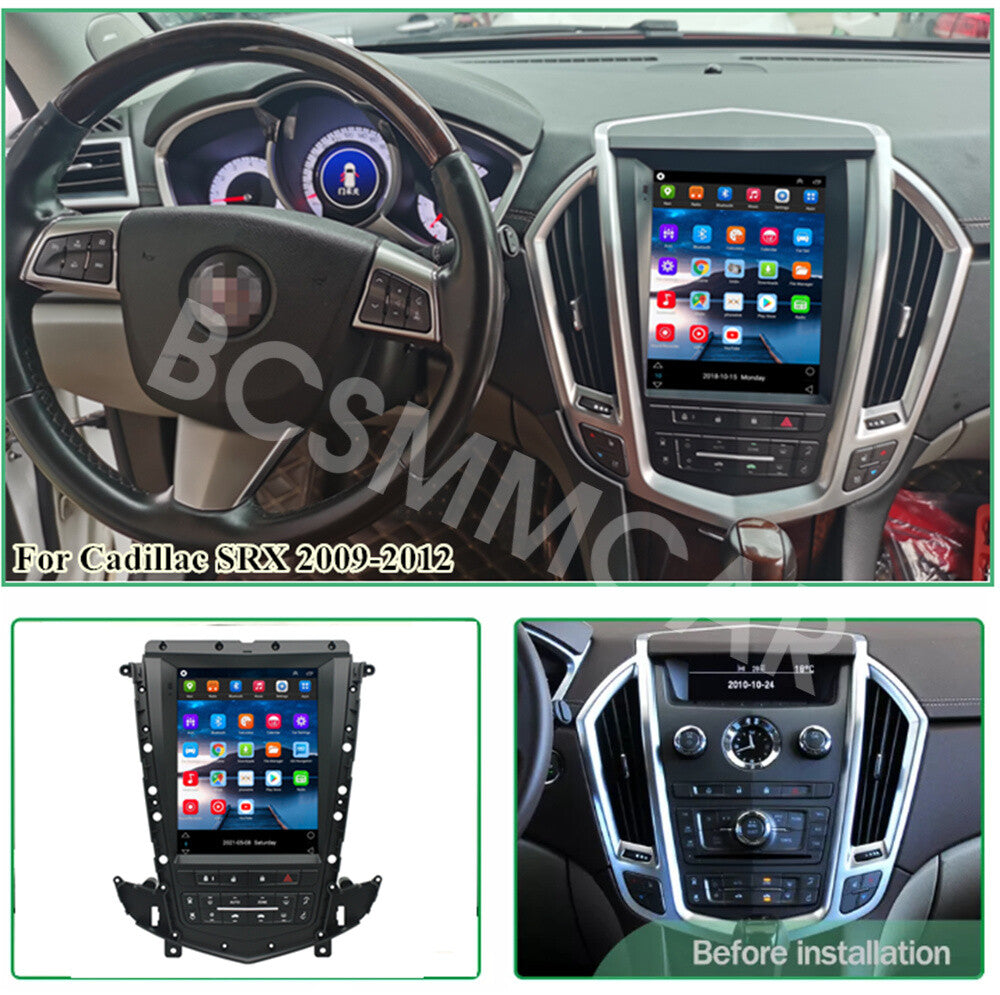 Car For Apple Carplay Radio Fit for Cadillac SRX 2009-2012 Android 14 GPS Stereo