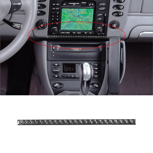 Carbon fiber bottom radio trim for Porsche 996 1998-2004
