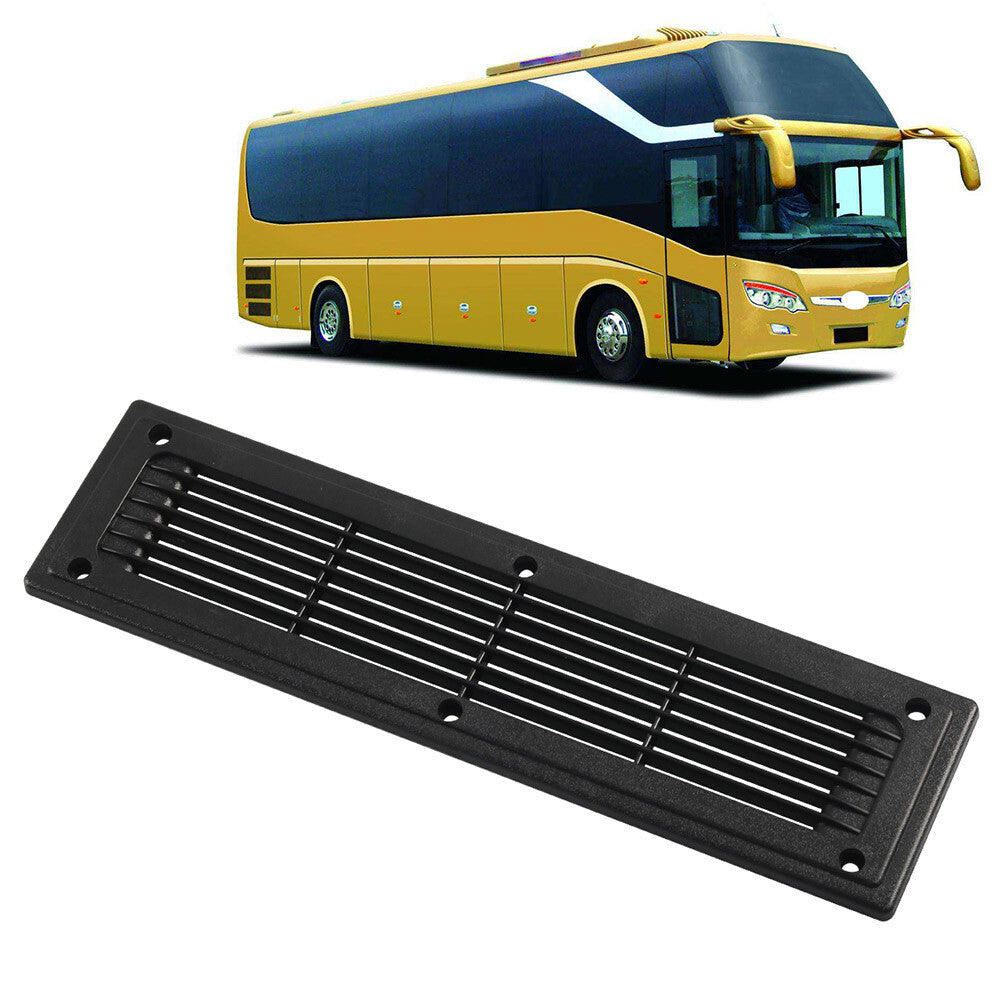 For RV Bus Straight Louver Air Outlet Grill Cover Ventilation Panel Black ABS UK