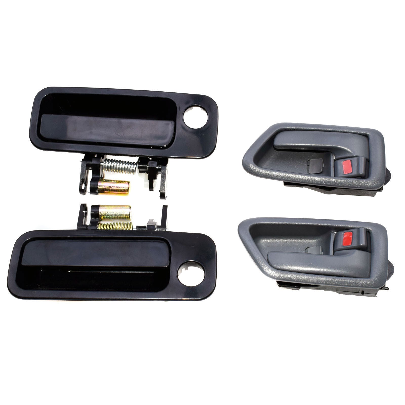 For 1997-2001 for Toyota for Camry Front Black Outside Gray Inside Door Handles Set 4Pcs