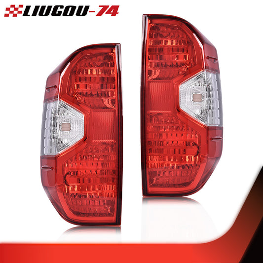 One pair of red taillight and brake light assemblies suitable for 2014-2021 for Toyota Tundra models.