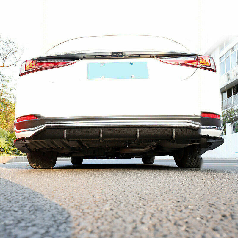 for Lexus ES350/300H/250 2019-22 Black Rear Bumper Spoiler Lip Diffuser Guard 3x