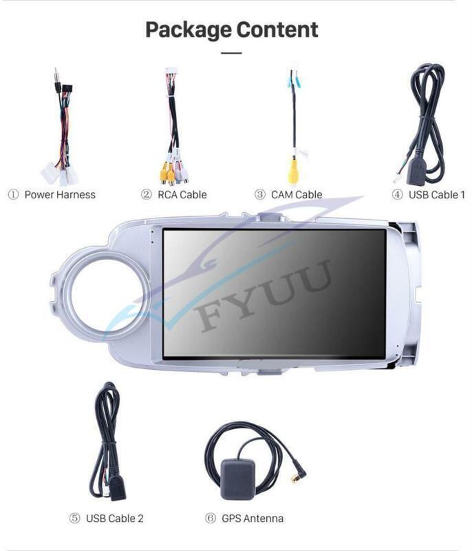 for Toyota Yaris Vitz 12-17 LHD 9 Car 2.5D Screen GPS Navigation Player WiFi FM
