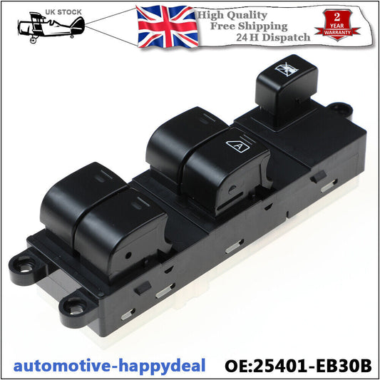 Electric Power Window Switch 25401-BB65 for Nissan Navara D40 QASHQAI J10 J11 UK