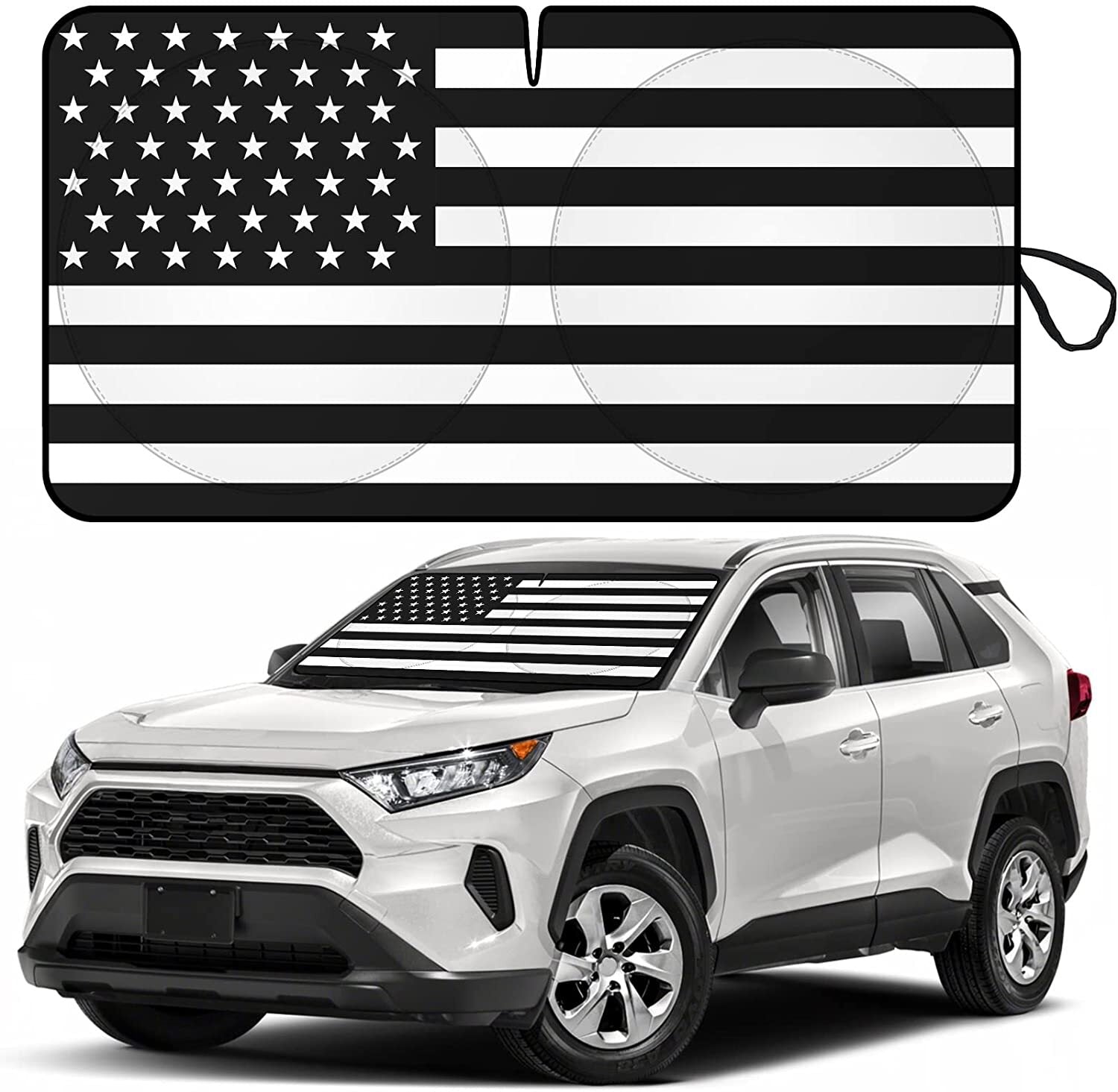 US Flag Car Sedan Windshield Sun Shade Shield Cover for Mercedes Benz Accessory