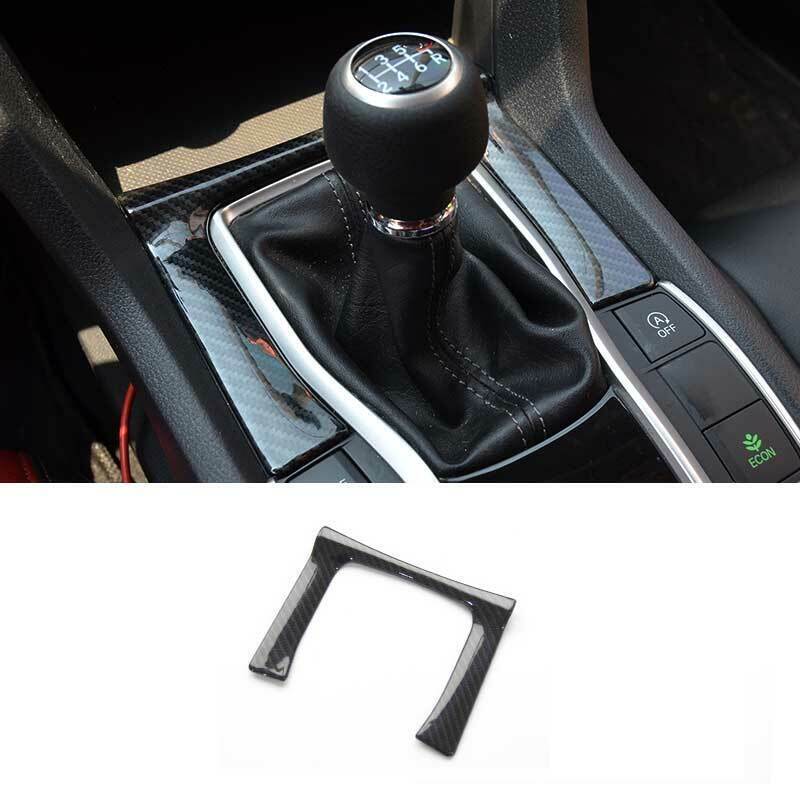 for Honda for Civic 2016-21 Carbon Fiber MT Central Console Gear Shift Panel Trim