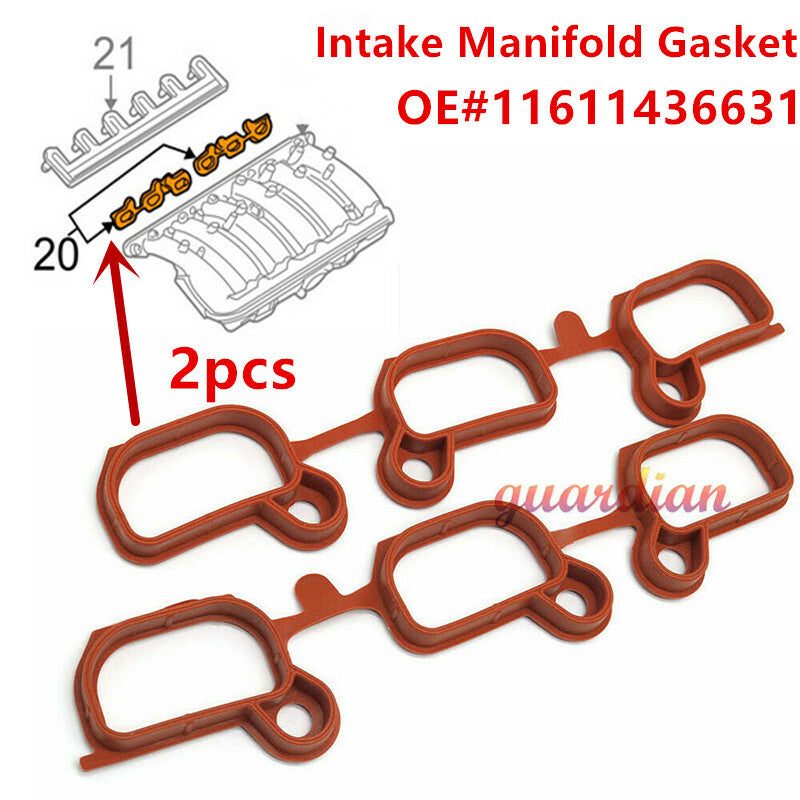2x Engine Intake Manifold Gasket Set for BMW 3 5 Series E46 E60 E53 11611436631