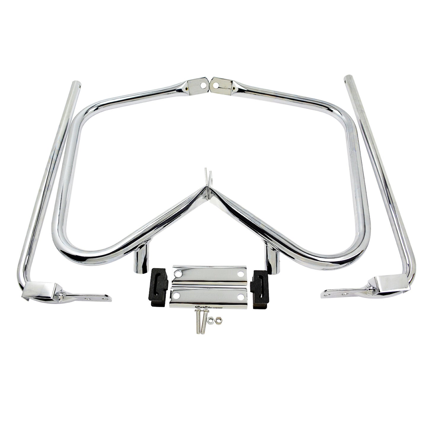 Chrome Rear Saddlebag Bracket Guard Bar Fit for Harley Electra Road Glide 97-08
