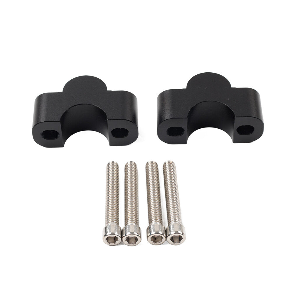 Black Handlebar Riser Lift Kit Clamps 1 Bar 25mm Height for Honda for Kawasaki