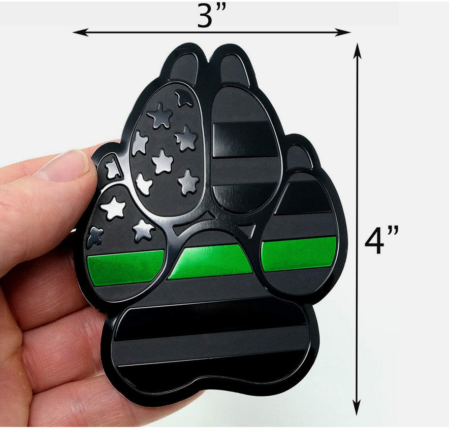 Black Green Claw American Flag Badge Sticker for Car Side Fenders and Rear Trunk Suitable for GMC