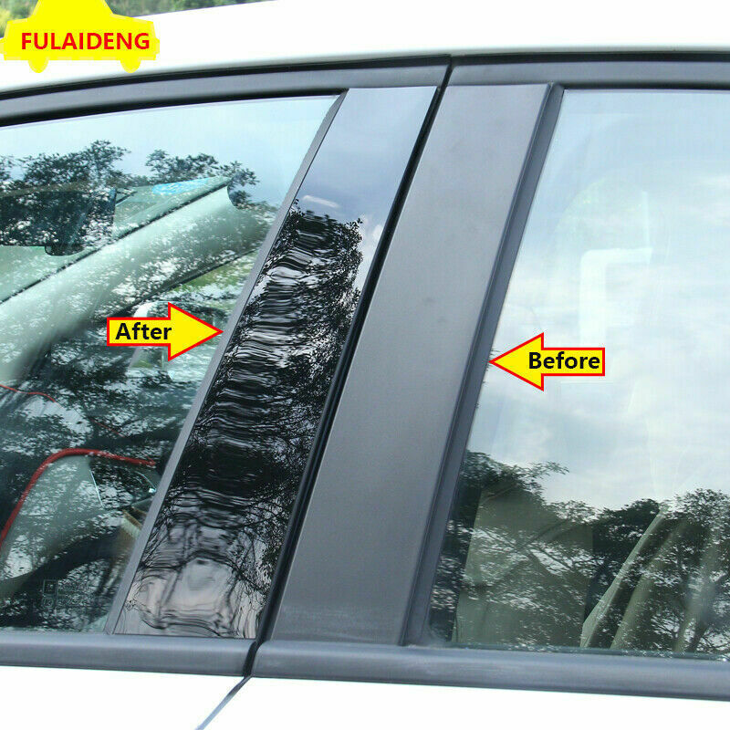 for Cadillac XT5 2016-2021 Black Car Door BC Pillar Mirror Plate Molding trim 6P