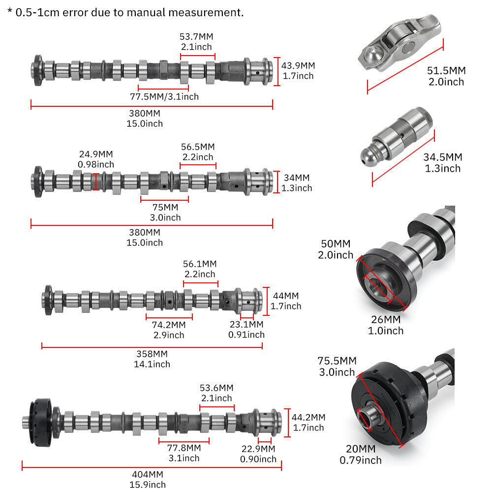 Set Cam Rocker Arms Lifters Kit For 2011-16 for Chrysler for Jeep for Dodge 3.6 Pentastar V6
