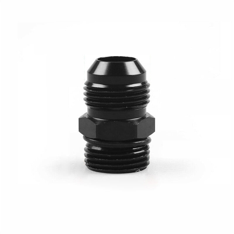 ORB-10 O-ring Boss AN10 10AN to AN10 Male Adapter Fitting Aluminum Black 1pc