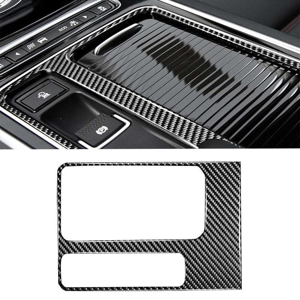 Carbon Fiber Center Console Cup Holder Cover for Jaguar F-Pace XE XF 2016-2020