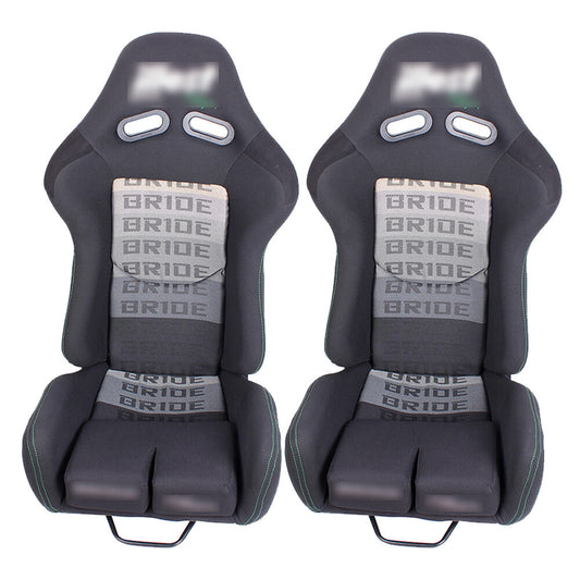 New BRIDE Small Size Seats Low Max JDM Racing Seats+FRP Backrest+Slider Rail X2