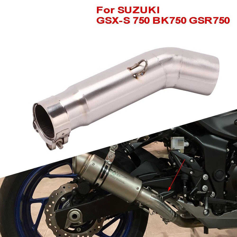 for SUZUKI GSX-S750 51mm Exhaust Mid Link Pipe Direct Fit 2018-2022 Stainless Steel