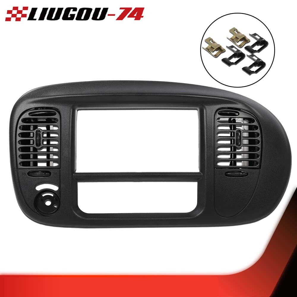 Center Dash radio surround trim panel, black, suitable for 2000-2003 for Ford F-150s.