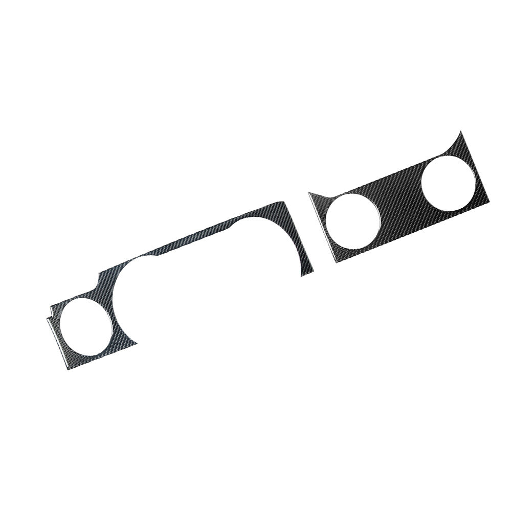 2Pcs Carbon Fiber Interior Console Panel Cover Trim for Ford for Mustang 2005-2009