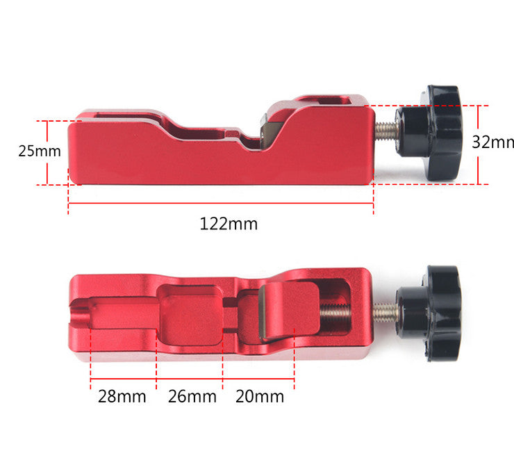 Universal engine spark plug gap tool gap adjuster for 10/12/14/16 mm spark plugs (red)