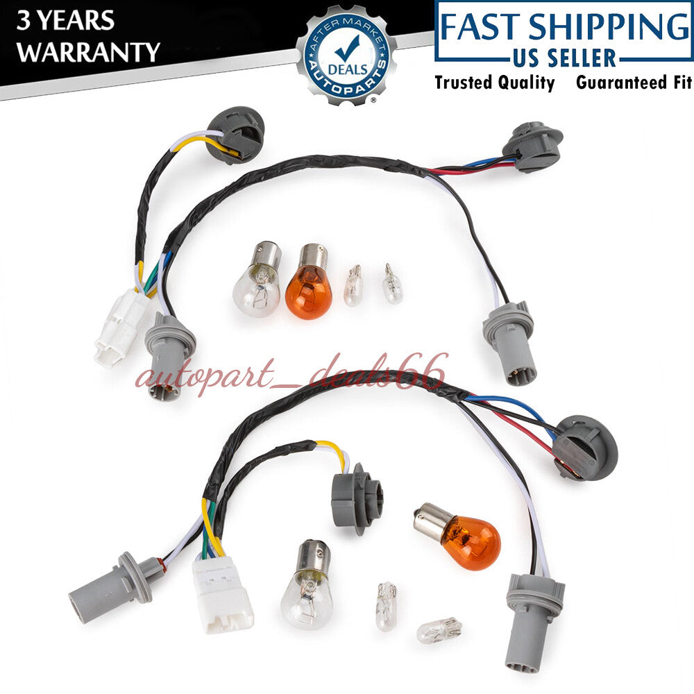 2-piece rear taillight socket wiring harness with bulbs 11-14 for Hyundai Sonata 2.0/2.4L
