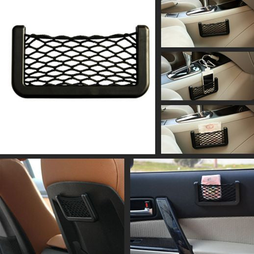 Car SUV Storage Mesh Net Resilient String Phone Bag Holder Organizer