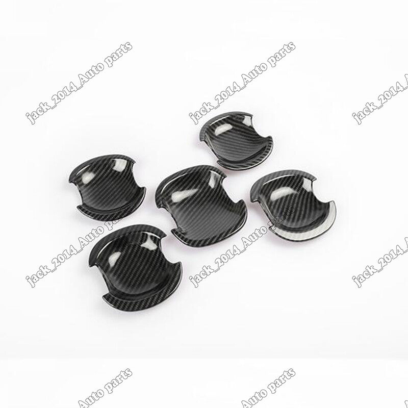 5pcs Carbon fiber Side Door Handle Bowl Cup Cover Trim for Toyota RAV4 2006-2012