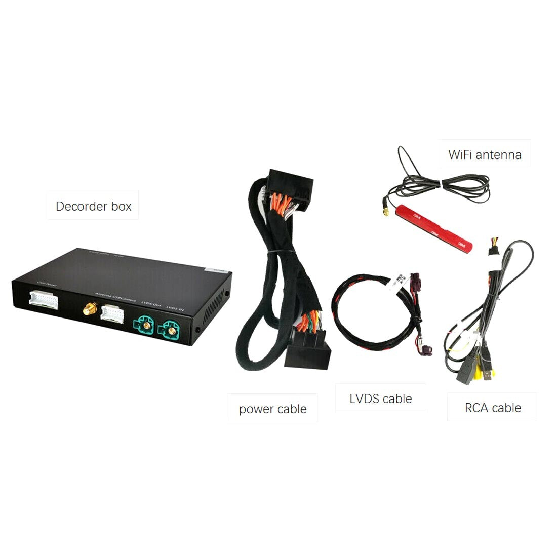 Wireless CarPlay decoder box for Apple, Android, for BMW car interface NBT system