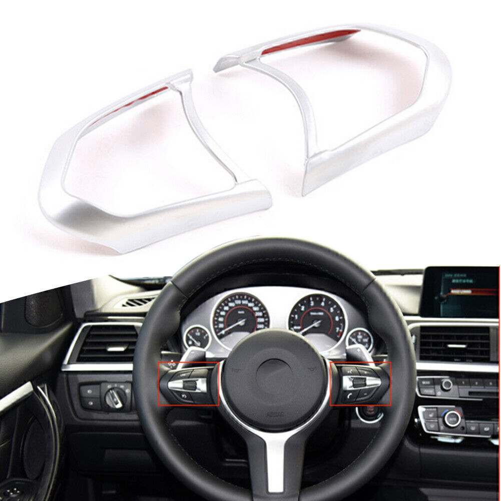 2X Steering Wheel Decoration Frame Cover Trim for BMW M3 M4 M5 1 3 Series X5M