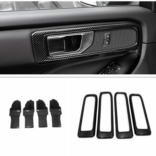 for Ford Explorer 2020-2022 Carbon Fiber Car Inner Door Handle Bowl Cover trim