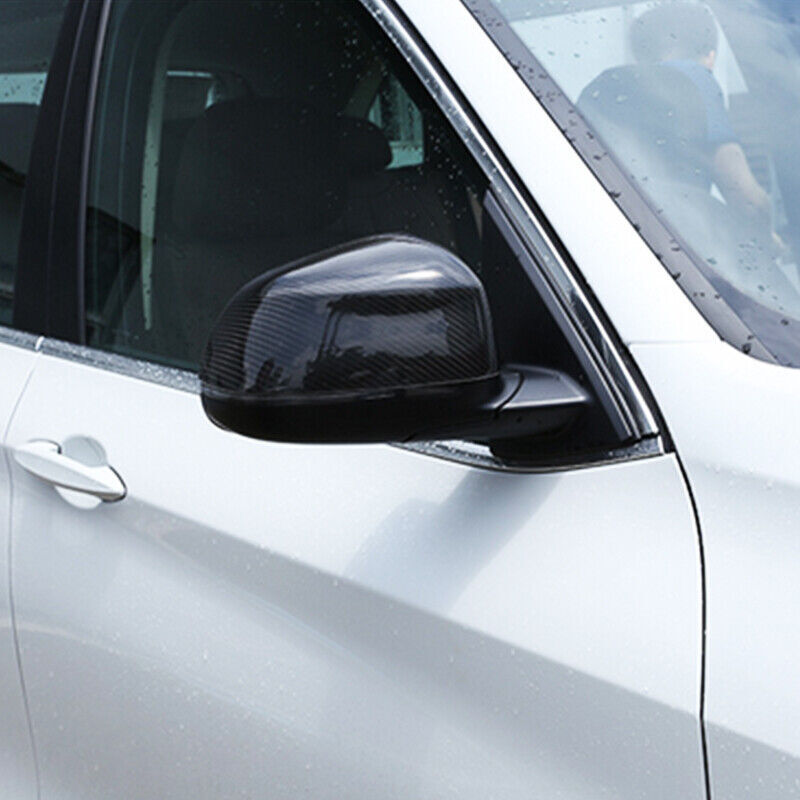 Pair Real Carbon Fiber Car Door Side Mirror Cover Cap Fit for BMW X3 X4 X5 X6 X7