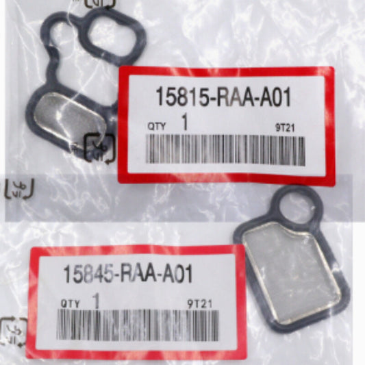 pieces of 15815-RAA-A01  15845-RAA-001 VTEC solenoid valve gaskets and VTC filters for Honda