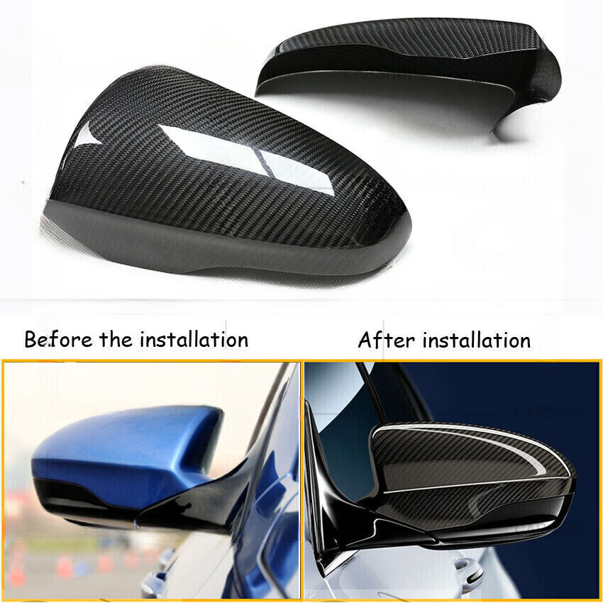 for BMW M6 F06 F12 F13 12-16 Real Carbon Fiber Car Door Side Mirror Cover Cap