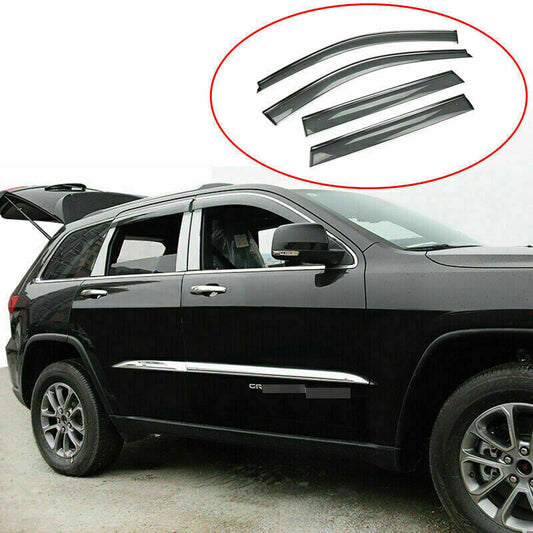 4P for Jeep Grand Cherokee 2014-2020 Window Deflector Visor Vent Rain Sun Guard