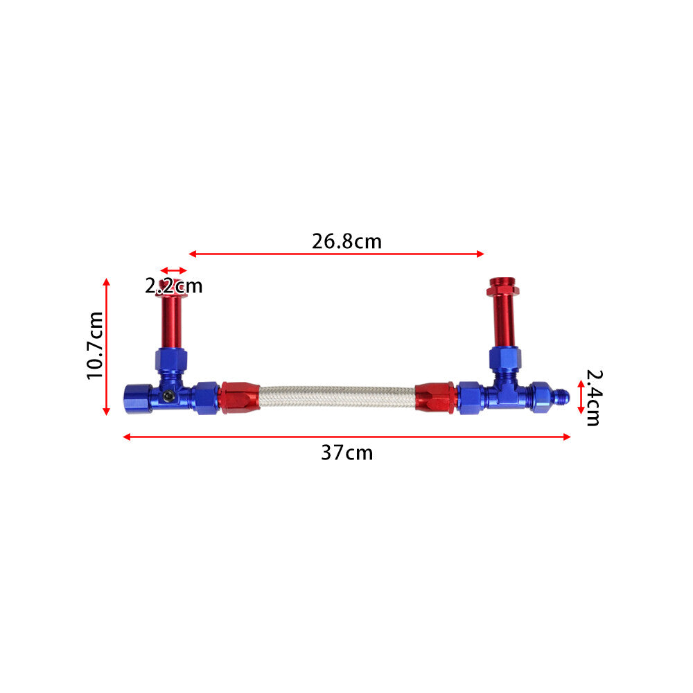 For Holley 4150 Carburetor AN8 Double Pumper Carb Braided Fuel Line 8AN RedBlue