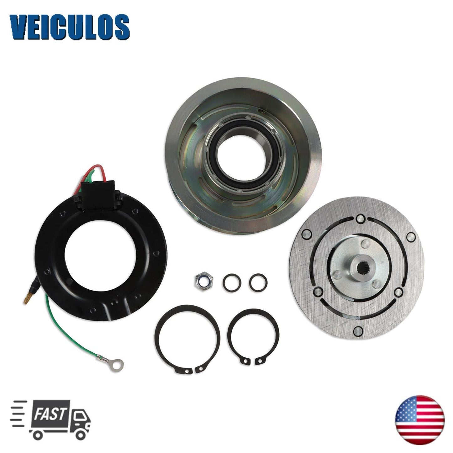 A/C AC Compressor Clutch Kit For 2009 2010 2011-2014 for Honda Fits 1.5L Engine 1810