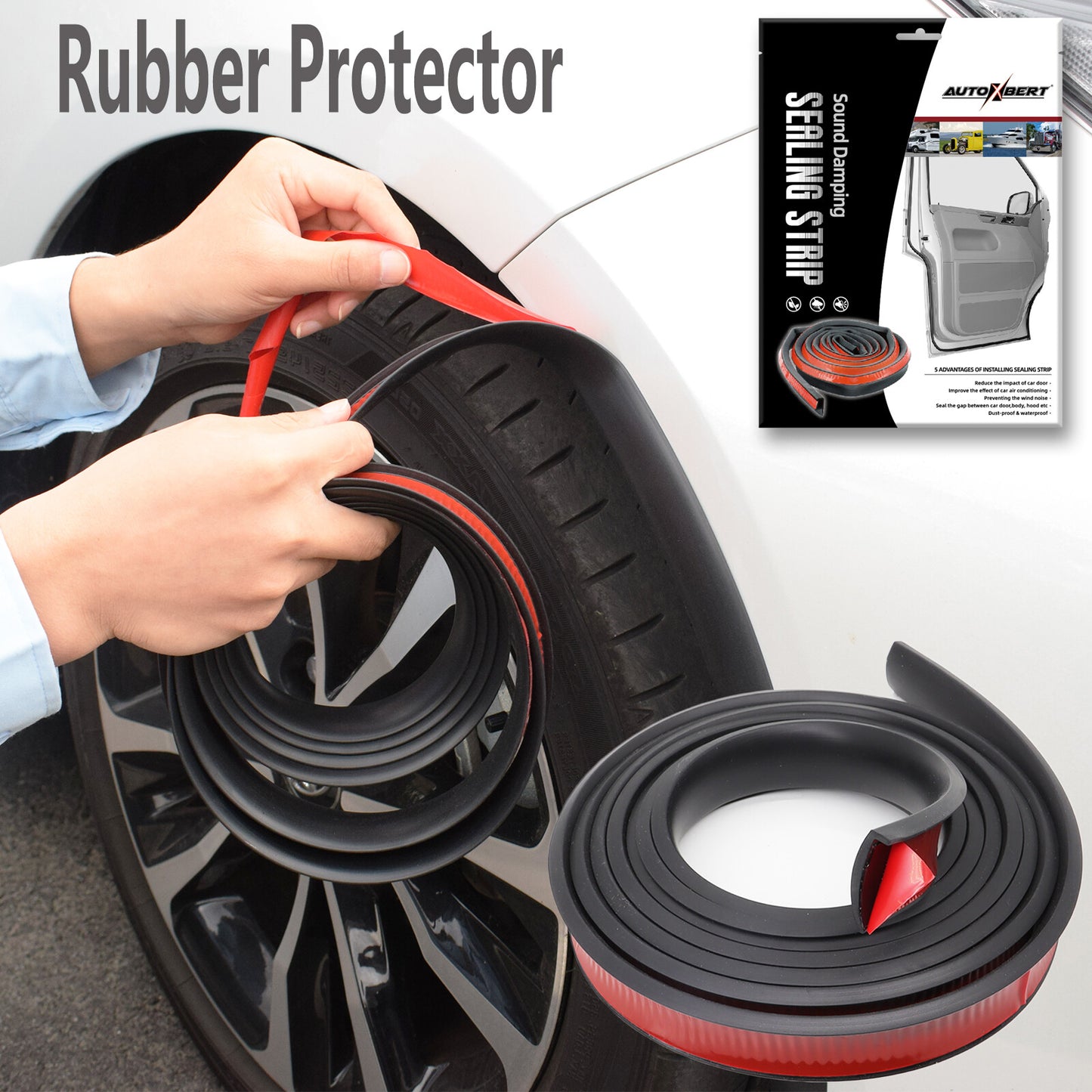 Universal rubber wheelbarrow protective strips widening fenders repair plate NEW