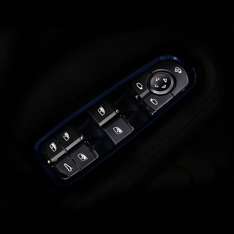 13X Silver Window Lifting Button Decal Cover Trim for Porsche for Cayenne 2011-2017