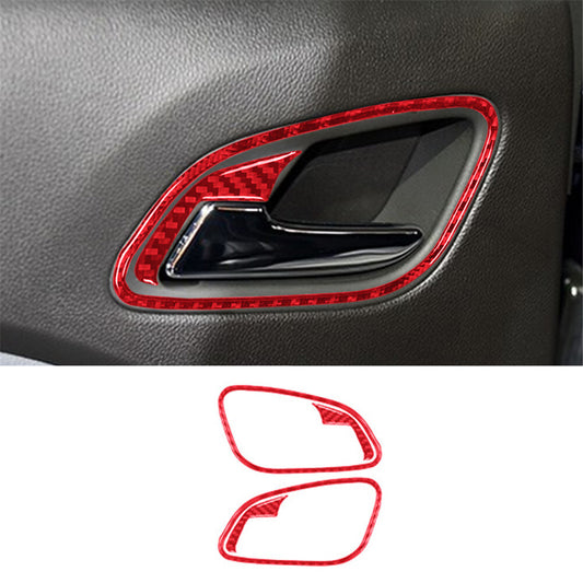 4Pcs Rear Door Handle Trim Cover for Chevrolet Colorado/ for GMC for Canyon 2015-2022 Red