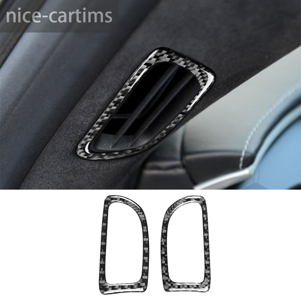 Carbon Fiber Dashboard Side Air Outlet Vent Trim for Chevrolet for Corvette C7 14-19