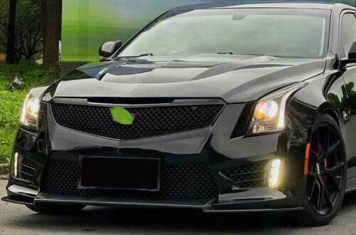 Front Upper Bumper Mesh Grill Grille for Cadillac ATS-V 2013-2019 Paint Black