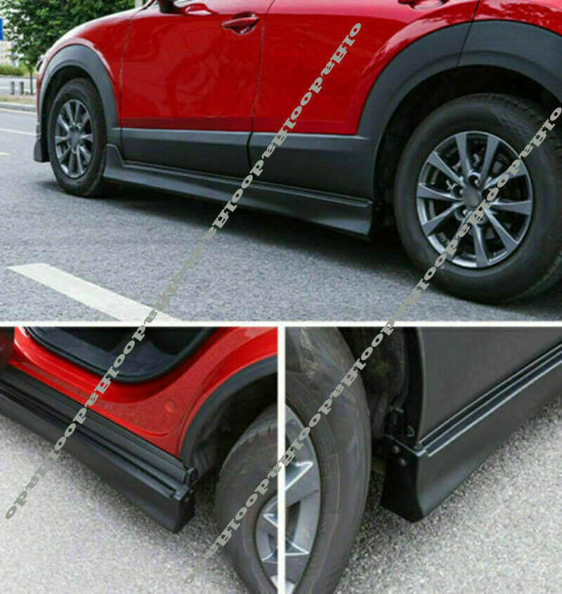 for Mazda CX-30 2020-22 Black ABS Side Skirt Extension Spoiler Lip Body Splitter
