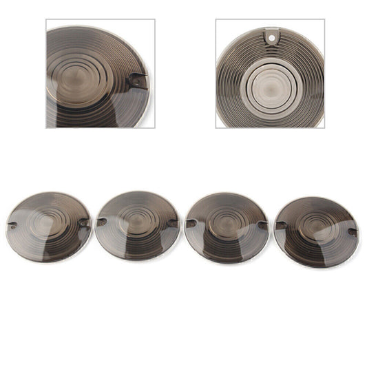 4x Smoke Turn Signal Lens Cover for Harley Davidson Electra Glides Road King ABS