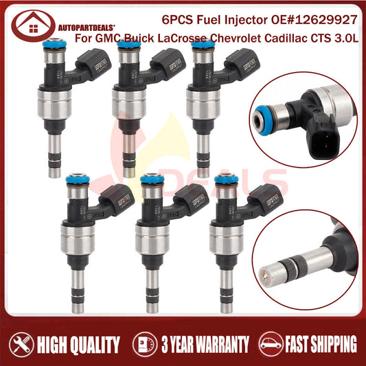 6-pack of fuel injectors for Jimny for Buick LaCrosse, for Chevrolet , for Cadillac CTS 3.0L 12629927