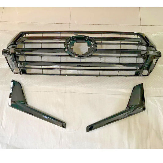 Front Grille Bumper Grill Decor Fit for Toyota for Land Cruiser LC200 2016-20 Black