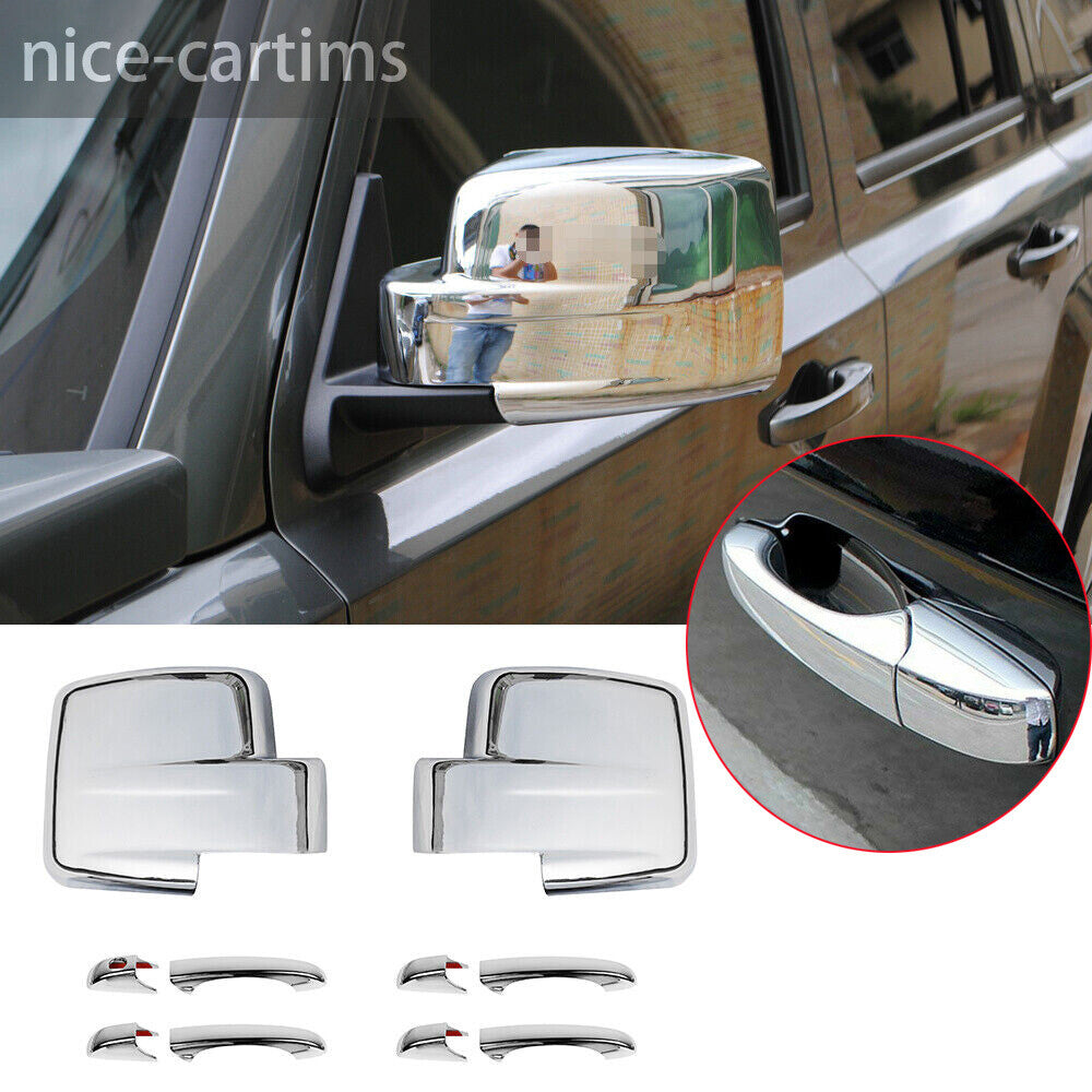 10¡ÁChrome ABS Side Rearview Mirror  Door Handle Cover for Jeep Patriot 2011-16