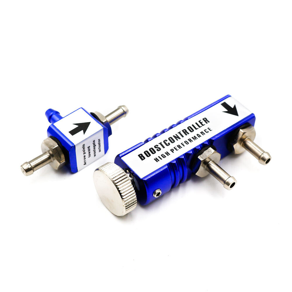 Adjustable Racing Manual Turbo Boost Bypass Controller Kit 30PSI Blue Universal