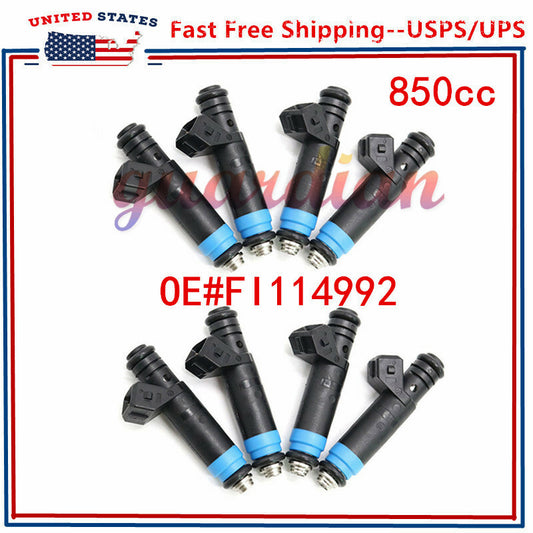 8x FI114992 80LB 850cc Fuel Injectors for Buick for Ford for BMW Et for Chevrolet Camaro